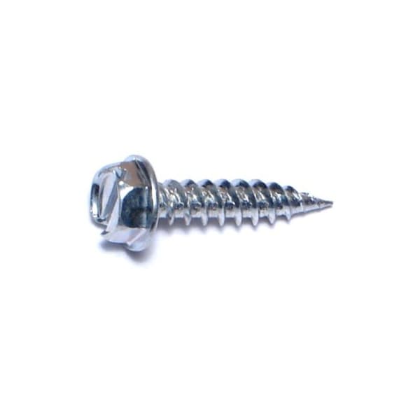 Buildright Sheet Metal Screw, #8 x 3/4 in, Zinc Plated Steel Flange Hex Head 1000 PK 07693 - main
